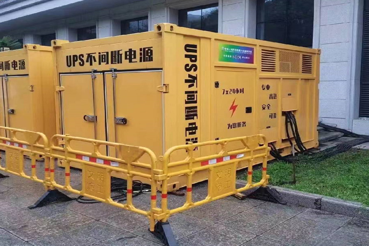 汝城发电机租赁施工现场