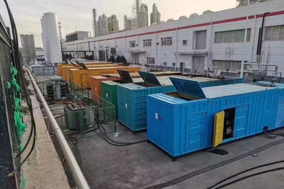 汝城发电机租赁施工现场